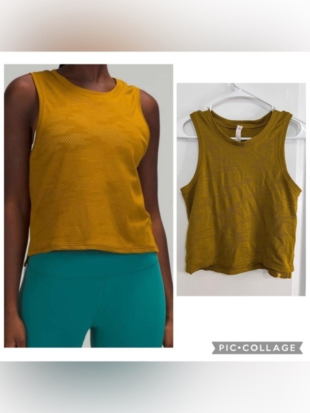 Lululemon Train to Be Tank Top Dot Camo Gold Spice size 2